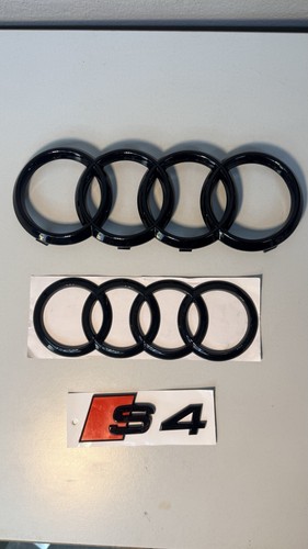 Audi emblem set schwarz - set,